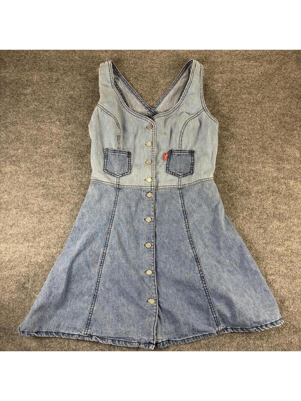 Vintage Outlaw Denim Button Front‎ Dress Made in USA - Casual, rodeo, western
